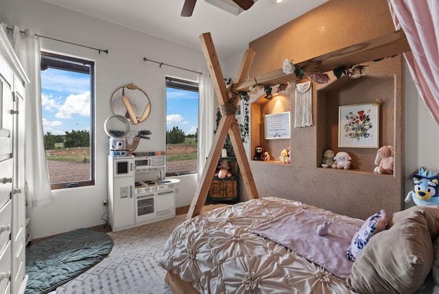 168 Lesperance Rd, Estancia, NM 87016 - bedroom featuring multiple windows