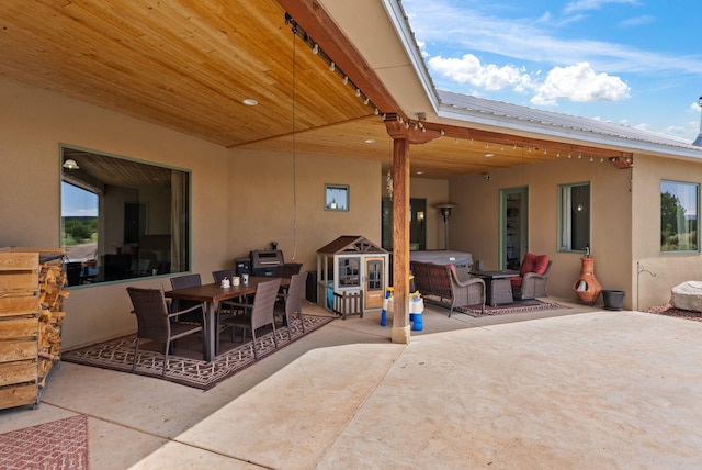 168 Lesperance Rd, Estancia, NM 87016 - view of patio / terrace with outdoor dining space