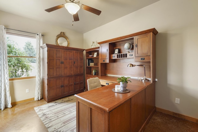 651 Calle De Blas, Corrales, NM 87048 - office space featuring a ceiling fan and baseboards