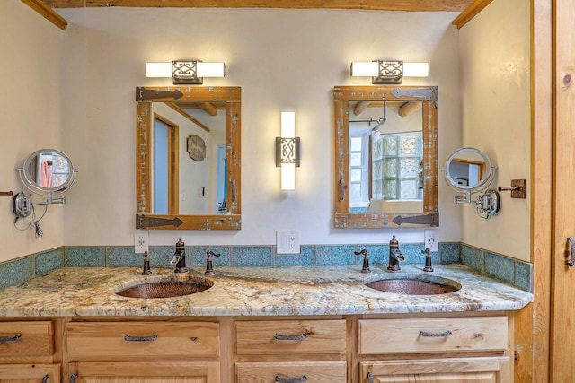 78 Quirks Ln, Corrales, NM 87048 - bathroom featuring double vanity