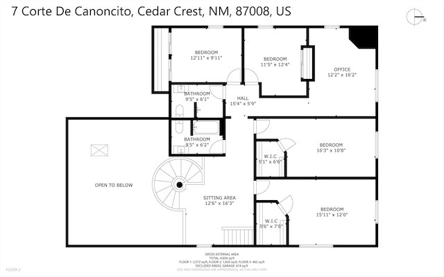 7 Corte De Canoncito, Cedar Crest, NM 87008 - view of floor plan / room layout