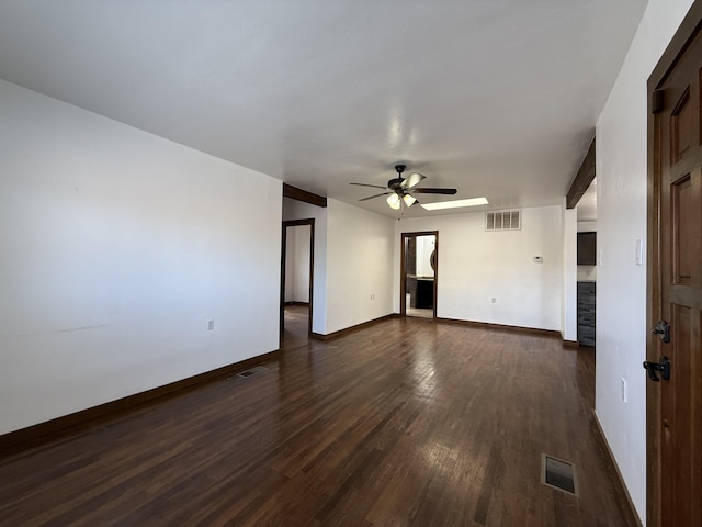 98 Rancho Pequenos Way, Albuquerque, NM 87114 - unfurnished room featuring a ceiling fan and dark wood-style flooring