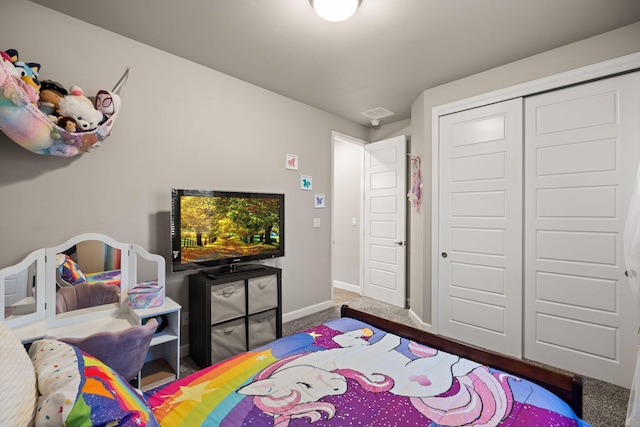 6873 Cleary Loop NE, Rio Rancho, NM 87144 - carpeted bedroom with baseboards and a closet