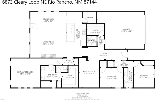 6873 Cleary Loop NE, Rio Rancho, NM 87144 - view of home floor plan