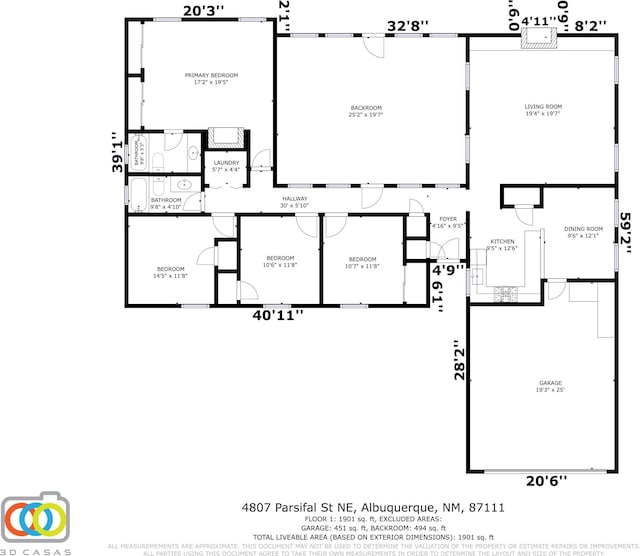 4807 Parsifal St NE, Albuquerque, NM 87111 - view of property floor plan