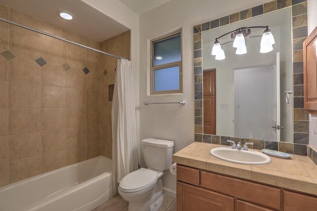 9404 Bear Mountain Trl NE, Albuquerque, NM 87113 - full bath with vanity, shower / bathtub combination with curtain, and tile patterned flooring