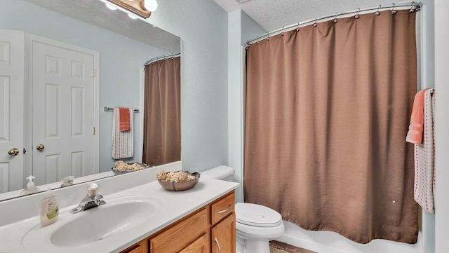 3915 Tundra Swan Ct NW, Albuquerque, NM 87120 - full bathroom with vanity, a textured ceiling, and shower / bath combo