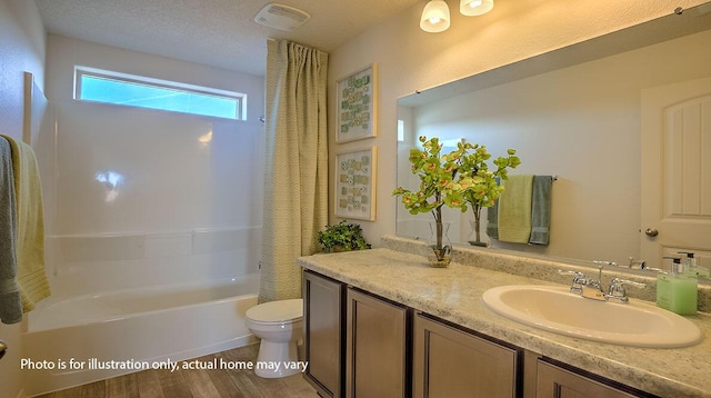 1652 Maggie Ct NE, Rio Rancho, NM 87144 - bathroom with vanity, wood finished floors, and shower / bath combo with shower curtain