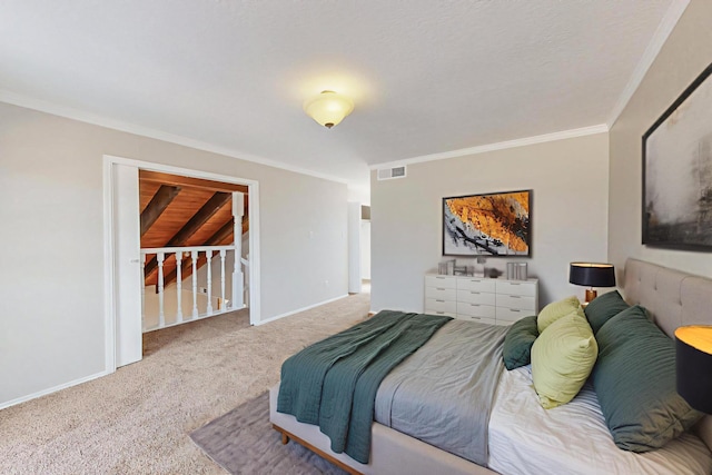 9815 Osuna Rd NE, Albuquerque, NM 87111 - bedroom with carpet flooring and crown molding