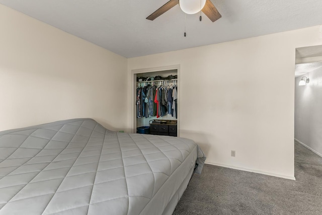 1405 3rd St SW, Albuquerque, NM 87102 - carpeted bedroom with a closet and ceiling fan