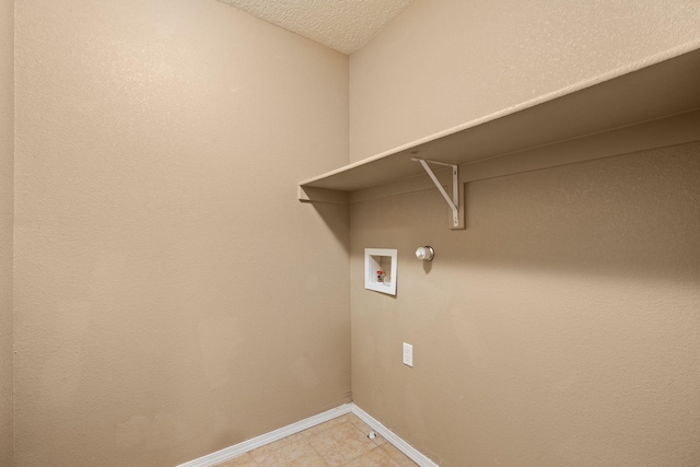 1717 Cortina Loop SE, Rio Rancho, NM 87124 - laundry area featuring washer hookup, gas dryer hookup, and a textured ceiling
