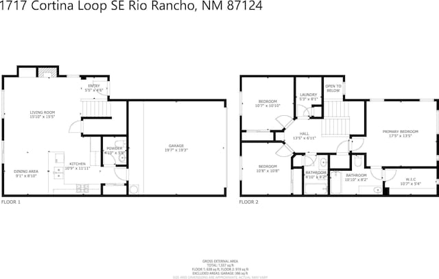 1717 Cortina Loop SE, Rio Rancho, NM 87124 - view of floor plan / room layout
