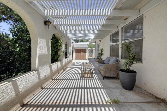 1733 Luthy Dr NE, Albuquerque, NM 87112 - view of patio featuring a pergola