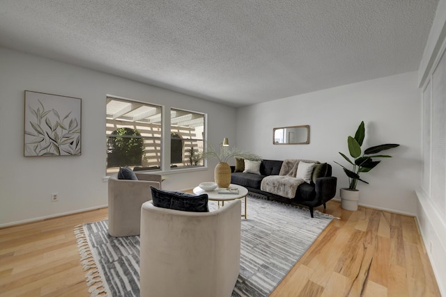 1733 Luthy Dr NE, Albuquerque, NM 87112 - living area featuring wood finished floors and a textured ceiling