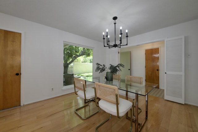 1733 Luthy Dr NE, Albuquerque, NM 87112 - dining space with light wood-type flooring and a chandelier
