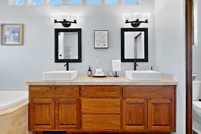 10 Francisco Rd, Cedar Crest, NM 87008 - bathroom with double vanity and a bath