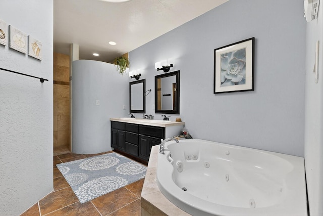 10 Francisco Rd, Cedar Crest, NM 87008 - full bath with double vanity and a whirlpool tub