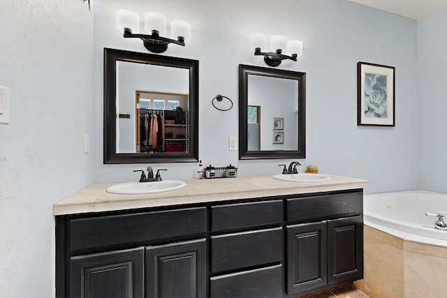 10 Francisco Rd, Cedar Crest, NM 87008 - full bathroom with double vanity and a garden tub