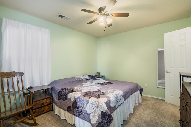 4840 Mcnary Ct NW, Albuquerque, NM 87120 - carpeted bedroom featuring a ceiling fan