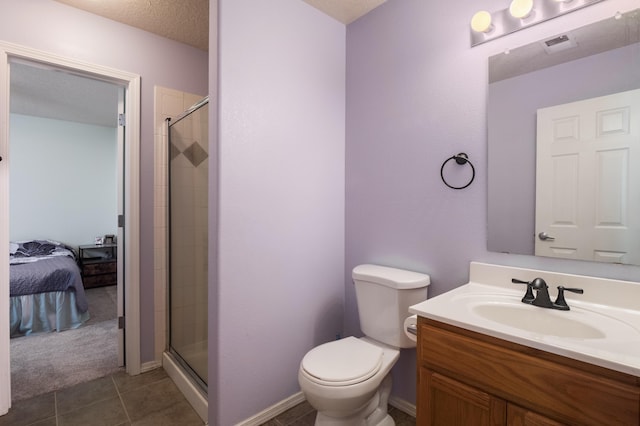 4840 Mcnary Ct NW, Albuquerque, NM 87120 - ensuite bathroom with vanity, a stall shower, and tile patterned flooring