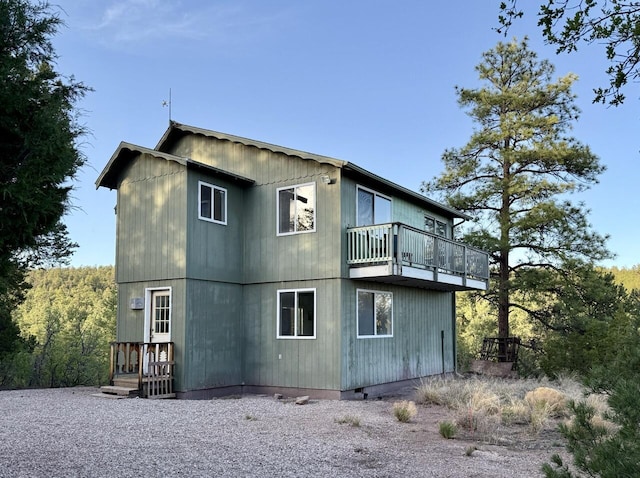 162 Black Bear Rd, Ramah, NM 87321 - view of property exterior with a balcony