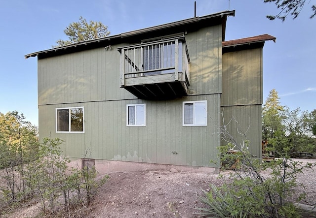 162 Black Bear Rd, Ramah, NM 87321 - rear view of property with a balcony