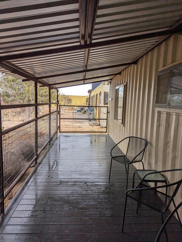 215 Tren Rd, Los Lunas, NM 87031 - view of wooden terrace