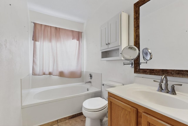 10409 Red Robin Rd SW, Albuquerque, NM 87121 - full bath with a tub, vanity, and tile patterned floors