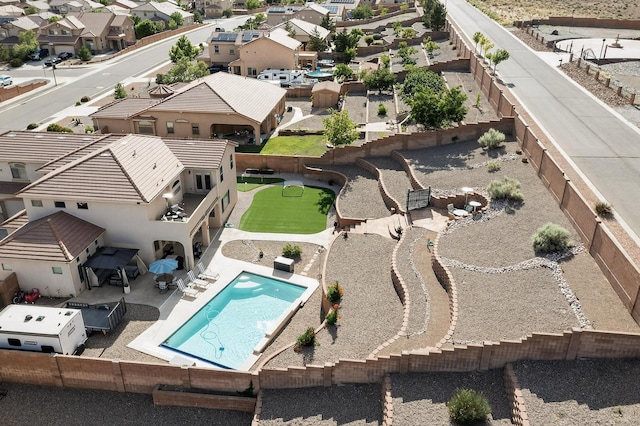 4420 Bentgrass Mdws NE, Rio Rancho, NM 87144 - aerial view of residential area with a pool area