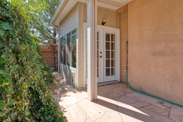 851 Vista Patron Dr, Bernalillo, NM 87004 - entrance to property featuring stucco siding and a patio