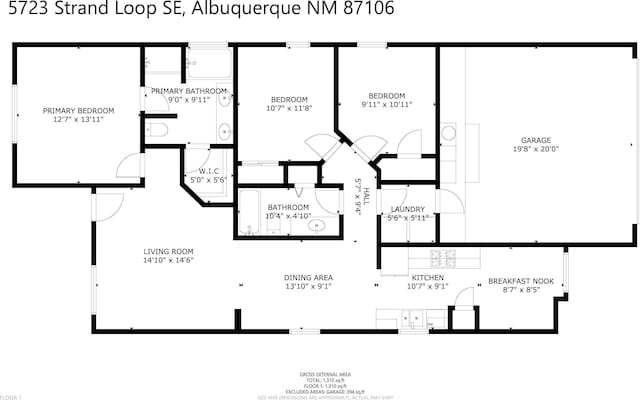 5723 Strand Loop SE, Albuquerque, NM 87106 - view of property floor plan