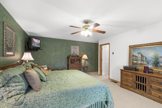 40 La Bajada Rd, Los Lunas, NM 87031 - bedroom with carpet floors and a ceiling fan