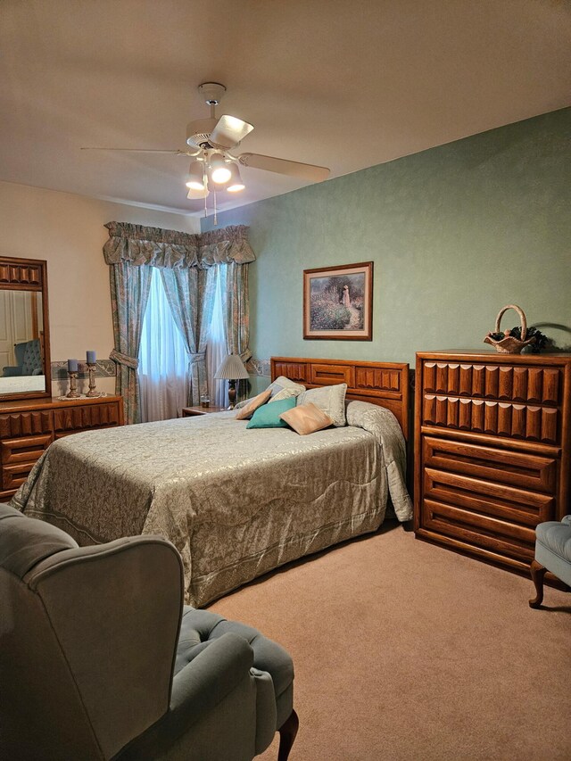 40 La Bajada Rd, Los Lunas, NM 87031 - carpeted bedroom with a ceiling fan