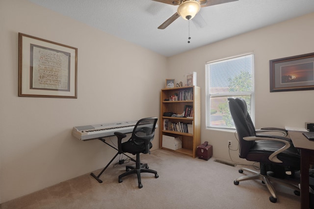 10027 Vista Cantera Ln NW, Albuquerque, NM 87114 - office area with light colored carpet and ceiling fan
