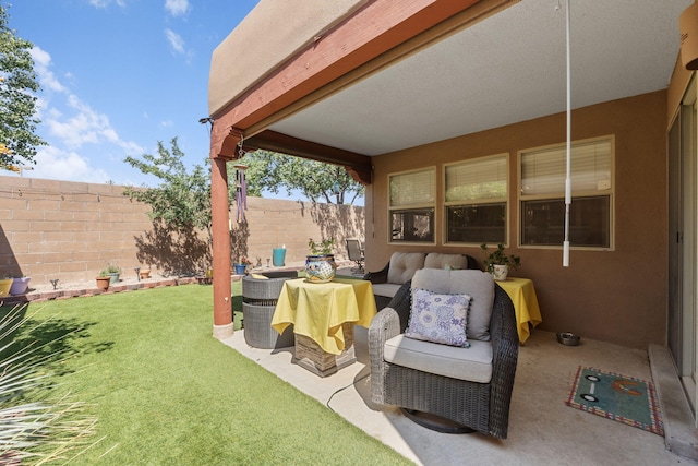 10027 Vista Cantera Ln NW, Albuquerque, NM 87114 - view of patio / terrace featuring an outdoor hangout area