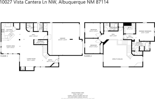 10027 Vista Cantera Ln NW, Albuquerque, NM 87114 - view of property floor plan