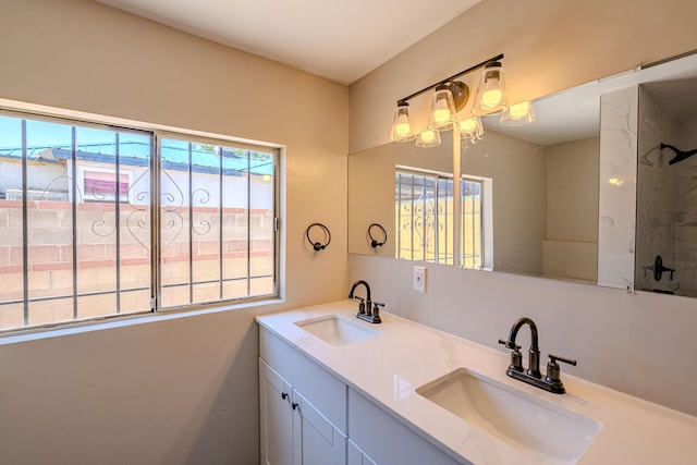 245 Chama St NE, Albuquerque, NM 87108 - full bath with double vanity and a shower