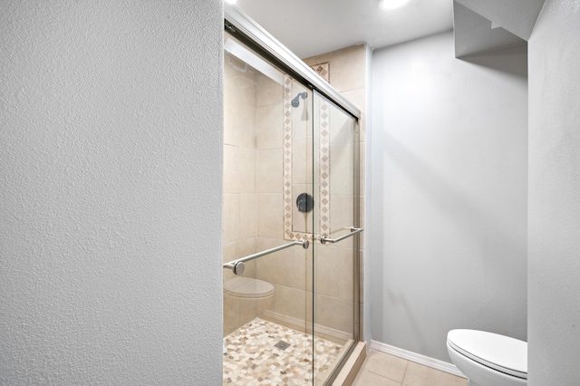 19 Bobcat Hill Rd, Sandia Park, NM 87047 - full bath featuring a shower stall and tile patterned flooring