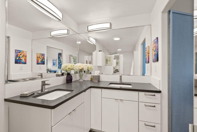 343 Webb Ranch Rd, Pie Town, NM 87827 - full bath featuring double vanity and recessed lighting