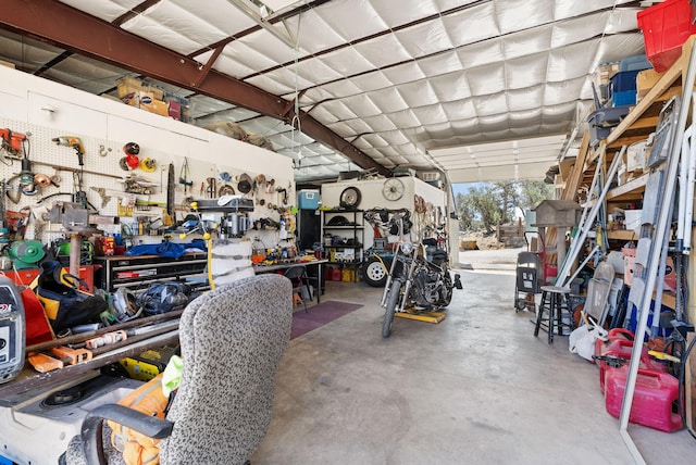 343 Webb Ranch Rd, Pie Town, NM 87827 - garage featuring a workshop area