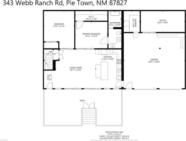 343 Webb Ranch Rd, Pie Town, NM 87827 - view of property floor plan