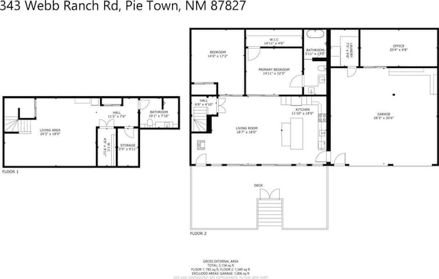 343 Webb Ranch Rd, Pie Town, NM 87827 - view of floor plan / room layout