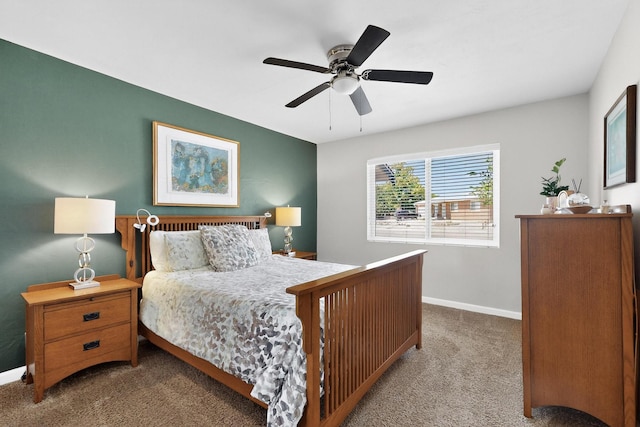 8206 Morrow Ave NE, Albuquerque, NM 87110 - carpeted bedroom featuring baseboards and a ceiling fan