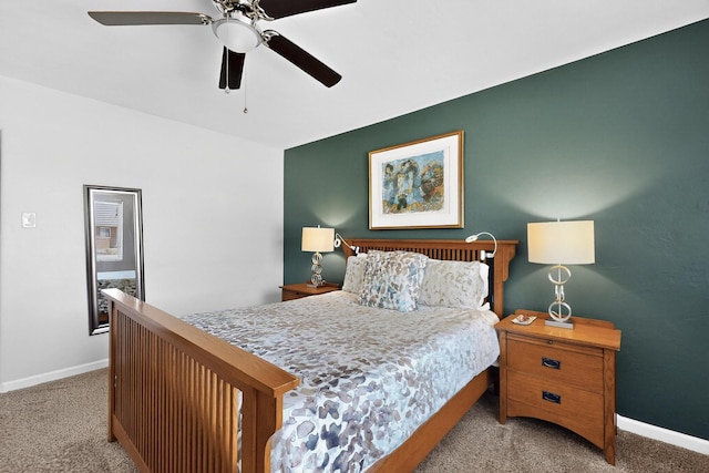 8206 Morrow Ave NE, Albuquerque, NM 87110 - carpeted bedroom with baseboards and ceiling fan