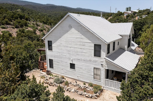 8 Fawn Rd, Cedar Crest, NM 87008 - view of home's exterior with a wooded view