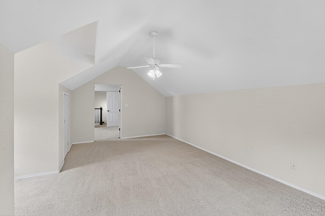 8 Fawn Rd, Cedar Crest, NM 87008 - bonus room featuring ceiling fan, light colored carpet, and lofted ceiling