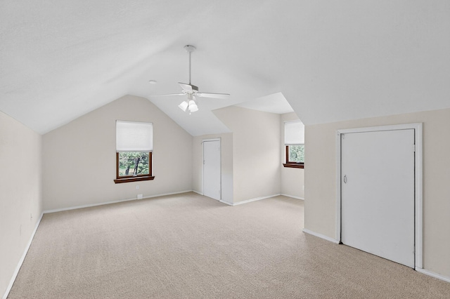 8 Fawn Rd, Cedar Crest, NM 87008 - additional living space with carpet flooring, vaulted ceiling, and a ceiling fan