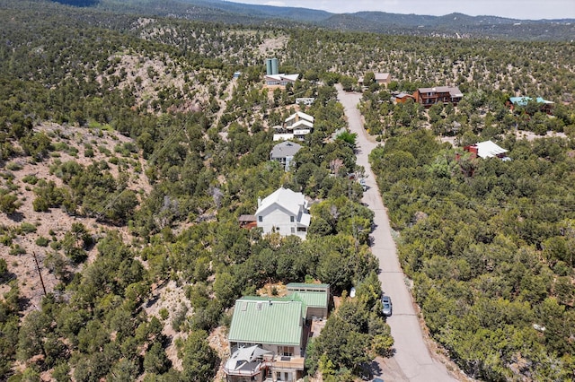 8 Fawn Rd, Cedar Crest, NM 87008 - bird's eye view of a forest and a mountain backdrop