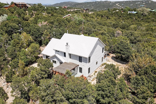 8 Fawn Rd, Cedar Crest, NM 87008 - view of subject property with a heavily wooded area and mountains