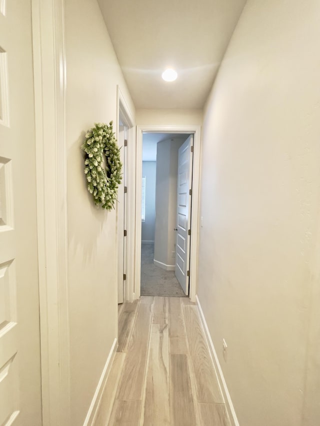 3237 Fennel Rd NE, Rio Rancho, NM 87144 - hallway with light wood-style flooring and baseboards